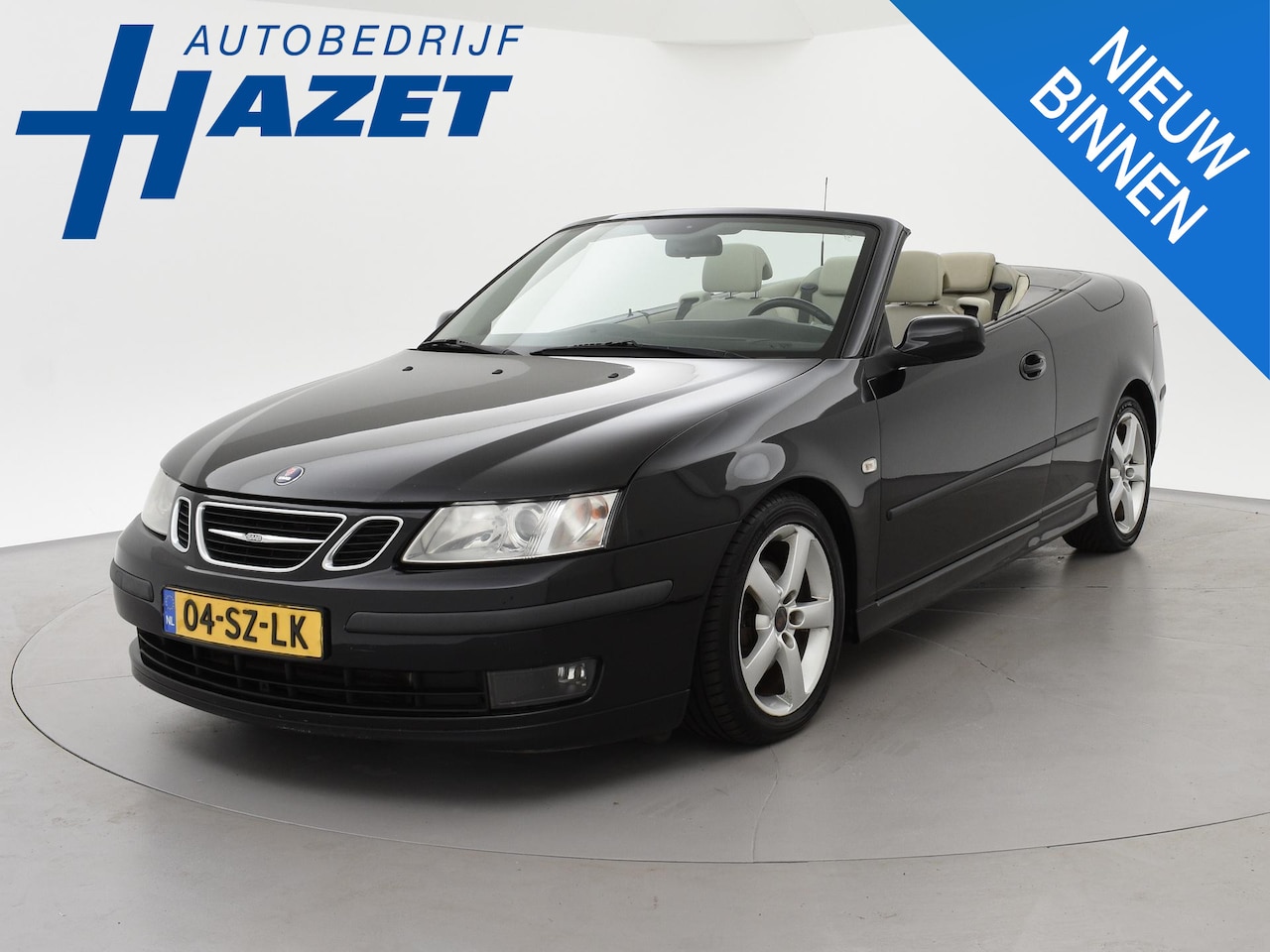 Saab 9-3 Cabrio - 1.8t AUT. ORIGINEEL NEDERLANDS + NIEUWE KAP | AFN. TREKHAAK | HIRSCH | LEDER | STOELVERW. - AutoWereld.nl