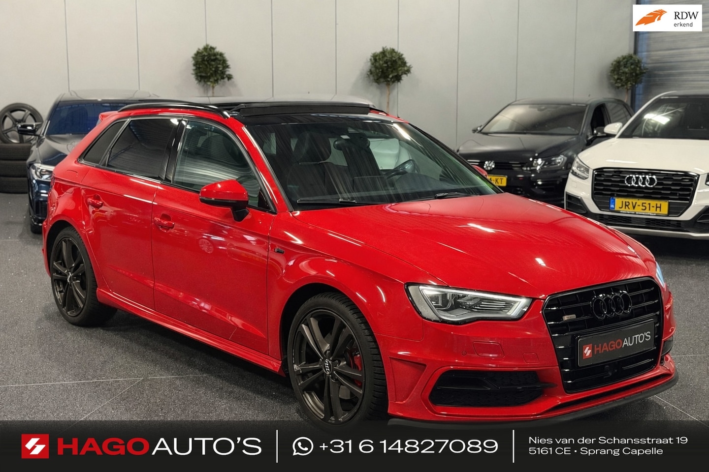 Audi A3 Sportback - 1.8 TFSI 3X S-LINE S-TRONIC/LED/NAVI/PANO/B&O/CAMERA/LANE-ASSIST/DYNAMIC/SIDE-ASSIST/BLIND - AutoWereld.nl