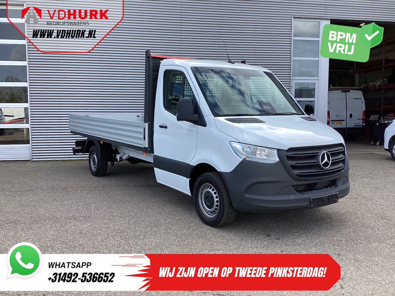 Mercedes-Benz Sprinter - 317 CDI Aut. Open Laadbak/ 430x203x40/ Camera/ Cruise/ Trekhaak/ Pick Up - AutoWereld.nl