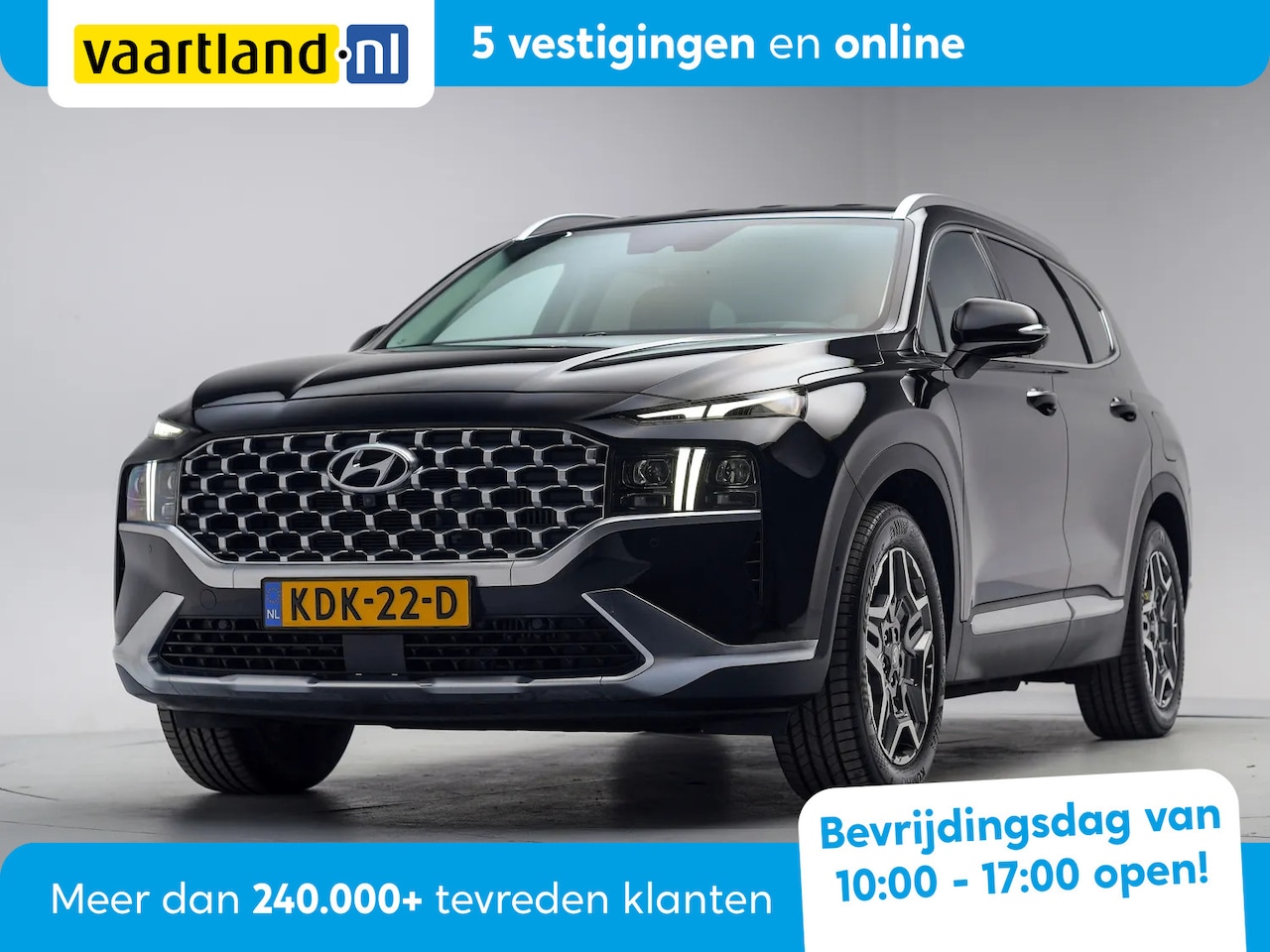 Hyundai Santa Fe - 1.6 T-GDI HEV 4 WD Premium Plus Aut. [ Trekhaak Leder Stoel / Stuurverwarming LED Navi App - AutoWereld.nl