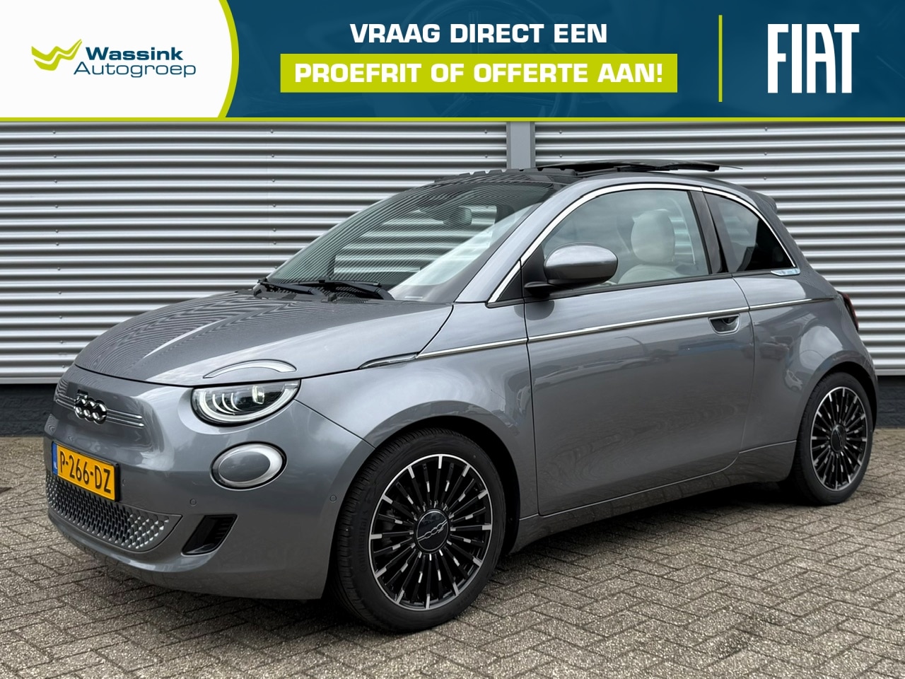 Fiat 500 - 42kWh 118pk Aut La Prima | Schuifdak | Stoelverwarming | Dodehoek | Camera | - AutoWereld.nl