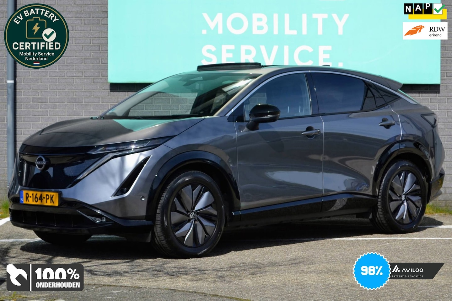 Nissan Ariya - Evolve 91 kWh SOH98% Wpomp CarPlay Pano Leder LED CAM - AutoWereld.nl