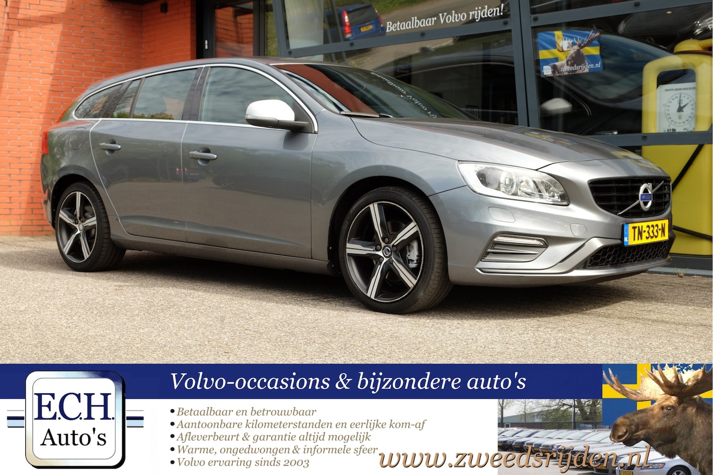 Volvo V60 - 2.0 T4 190 pk Aut. Business Sport, 18 inch, Trekhaak - AutoWereld.nl