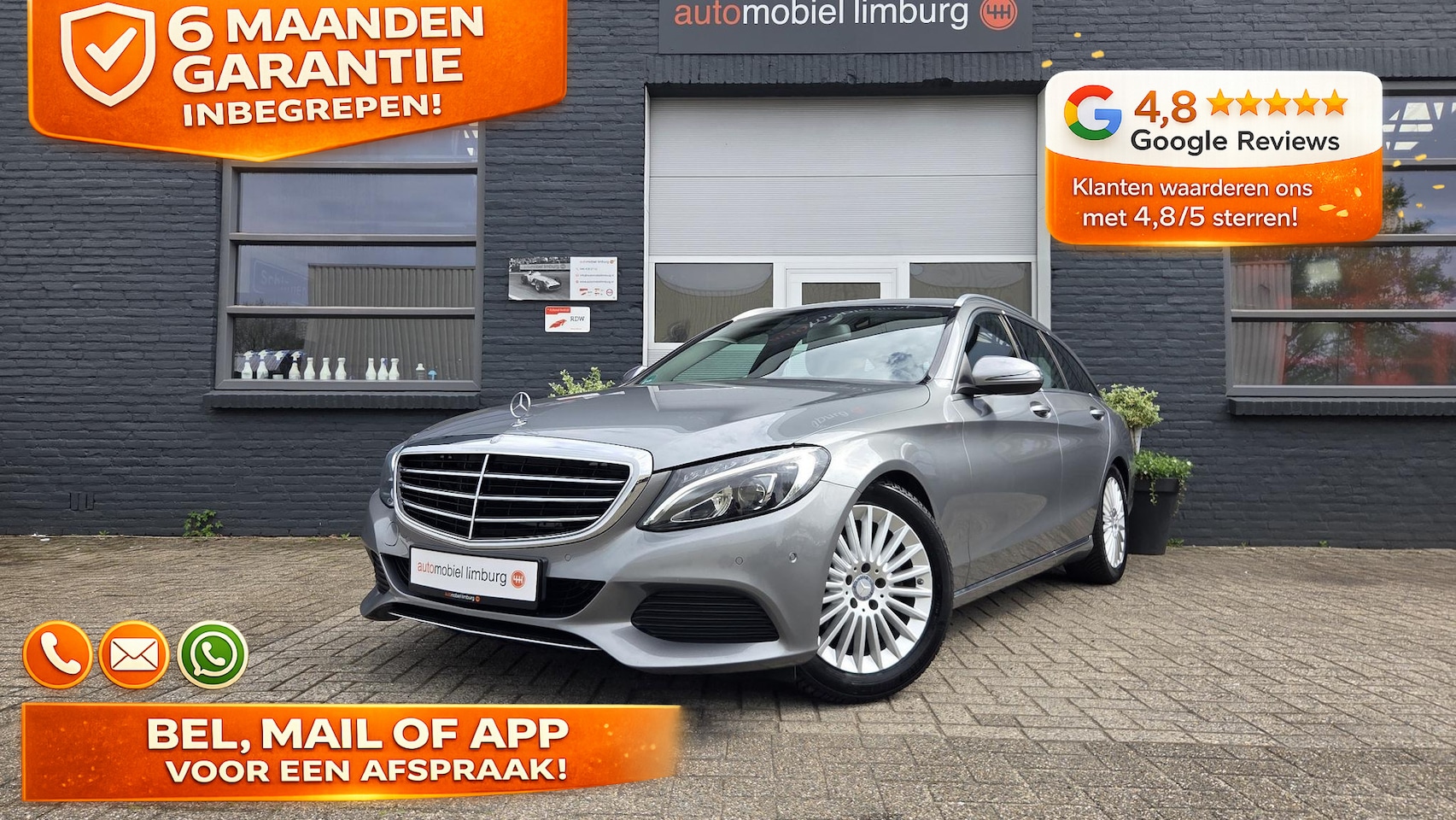 Mercedes-Benz C-klasse Estate - 180 Exclusive | AUTOMAAT | BURMESTER | ELEKTR. ACHTERKLEP | AVANTGARDE INTERIEUR | VOLLEDI - AutoWereld.nl