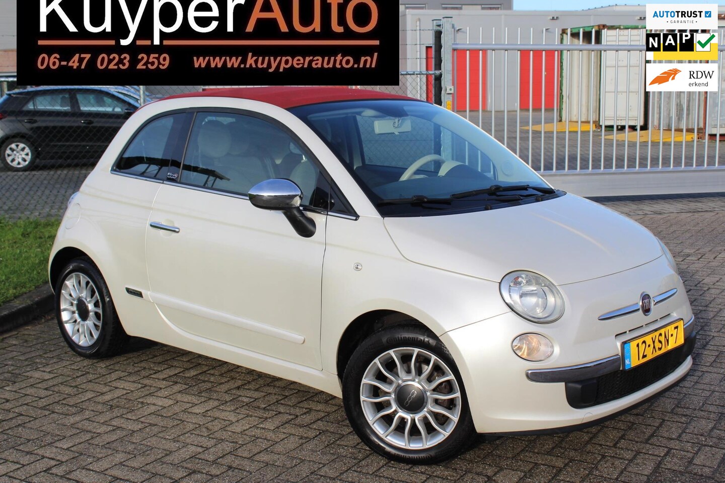 Fiat 500 C - 0.9 TwinAir Lounge cabrio parelmoer ,,nap,, lage km rijklaar prijs 2e eig, - AutoWereld.nl