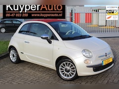 Fiat 500 C - 0.9 TwinAir Lounge cabrio parelmoer , , nap, , lage km rijklaar prijs 2e eig,