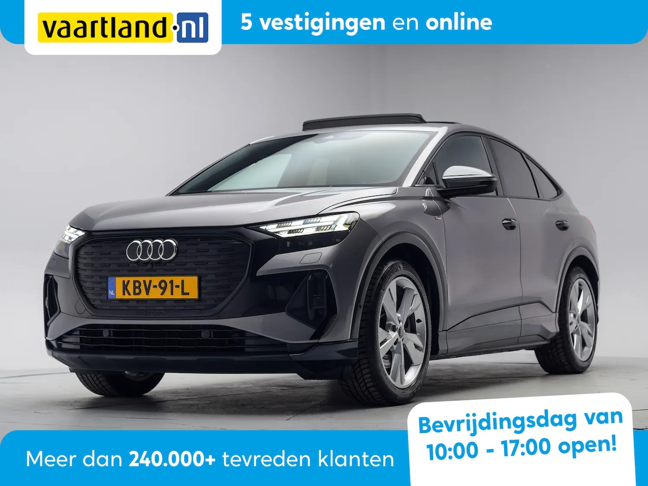 Audi Q4 Sportback e-tron - 40 S Line Launch edition 82 kWh 3-fase [ Panorama Leder Head-up Stoleverwarming ] - AutoWereld.nl