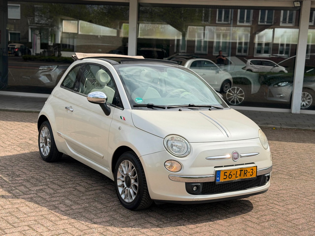 Fiat 500 C - 1.2 Lounge|Origineel Nederlands|Parelmoer wit|Prachtig! - AutoWereld.nl