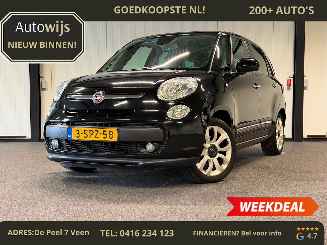 Fiat 500 L Living - 0.9 TwinAir Lounge 7p.|7-PERSOONS|NL AUTO|NAVIGATIE|GOED ONDERHOUDEN - AutoWereld.nl