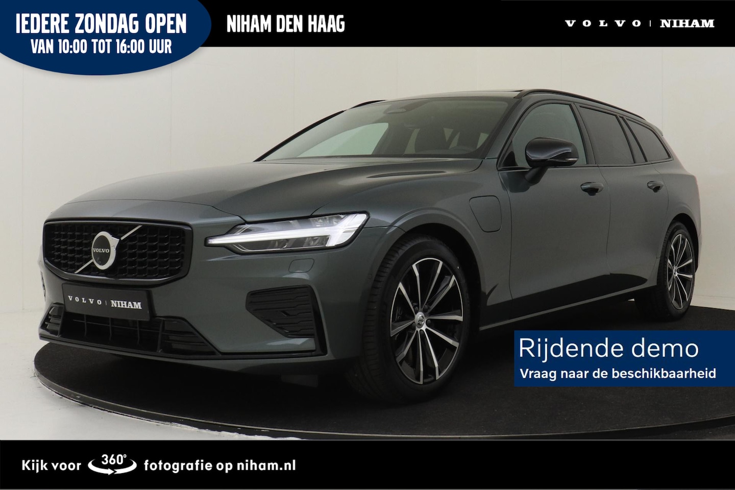 Volvo V60 - T6 PLUG-IN HYBRID AWD ULTRA DARK -PANO.DAK|HARMAN/KARDON|GEVENT.LEDER+MASSAGE|360°CAM|HEAD - AutoWereld.nl