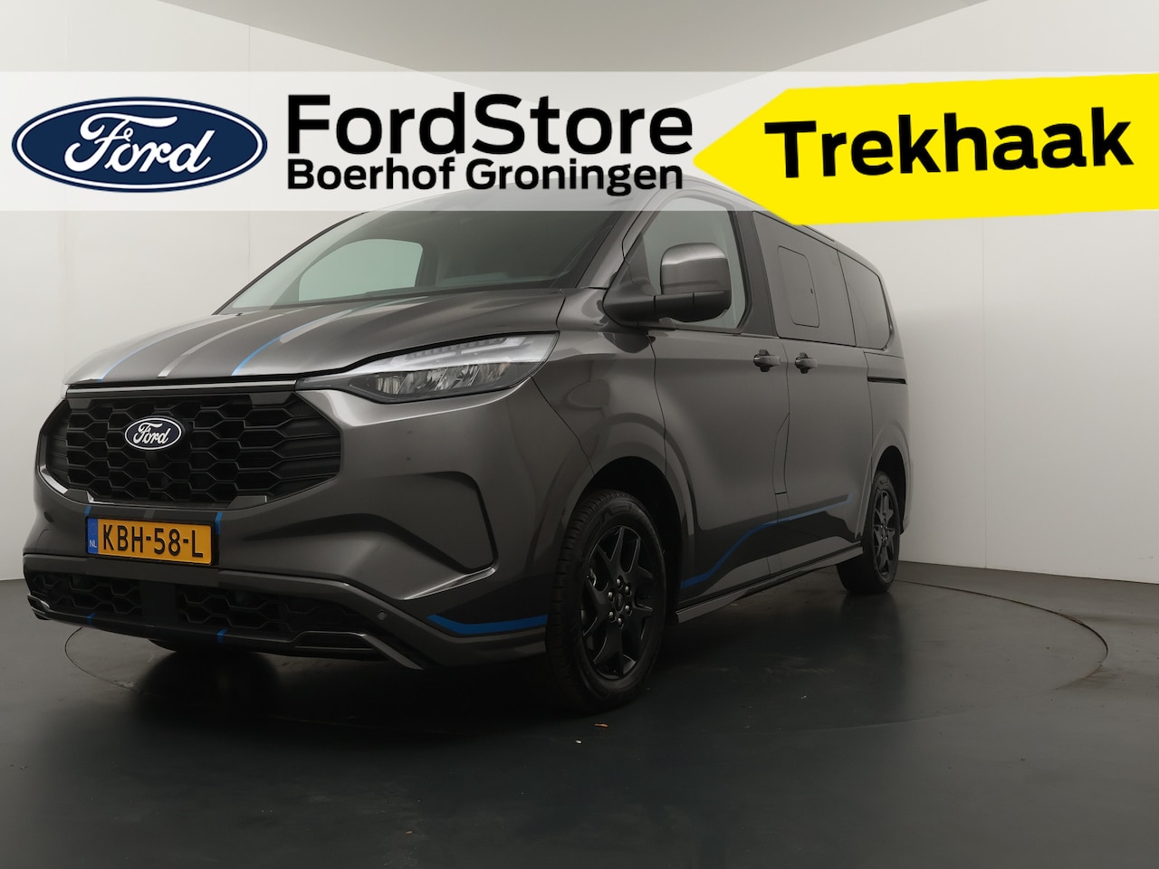 Ford Model T - Custom Sport 340 2.5 PHEV 233 pk L1 8 persoons | Trekhaak | Winter Pack | Camera | 2x schu - AutoWereld.nl