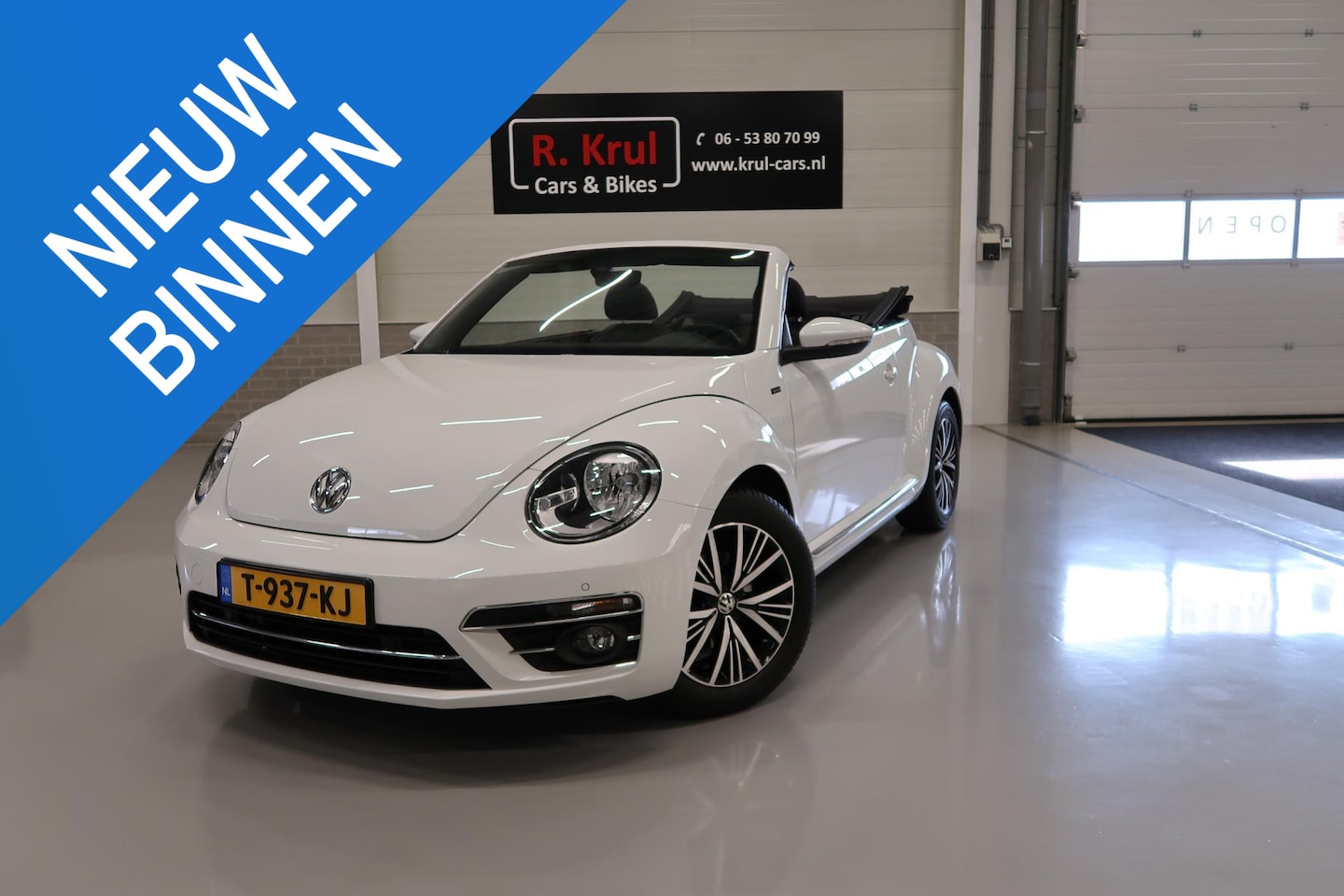 Volkswagen Beetle Cabriolet - 1.2 TSI Allstar Airco-ecc Navigatie Camera Stoelverwarming App connect Nieuwstaat Half Lee - AutoWereld.nl