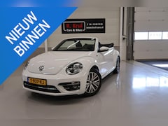 Volkswagen Beetle Cabriolet - 1.2 TSI Allstar Airco-ecc Navigatie Camera Stoelverwarming App connect Nieuwstaat Half Lee