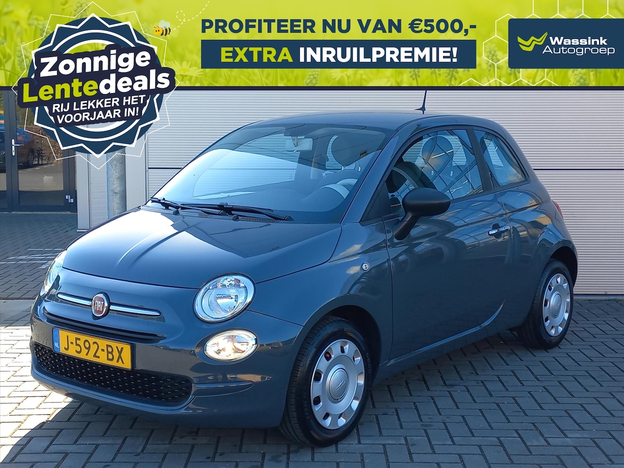 Fiat 500 - 1.0 70pk Hybrid Pop | LENTEDEALS | Airconditioning | NL-auto | Speedlimiter | City-stand s - AutoWereld.nl