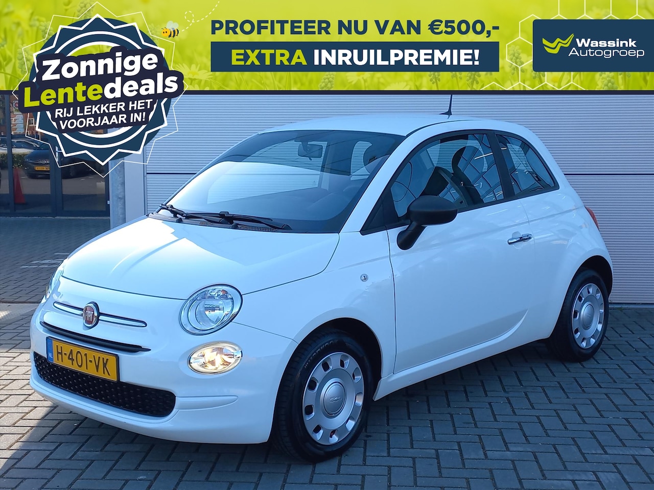 Fiat 500 - 1.0 70pk Hybrid Pop | LENTEDEALS | Airconditioning | NL-auto | Speedlimiter | City-stand s - AutoWereld.nl