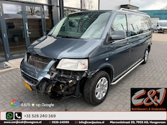 Volkswagen Transporter - 2.5 TDI 340 Trendline DC voorschade, airco, cruise, leder, automaat, MARGE