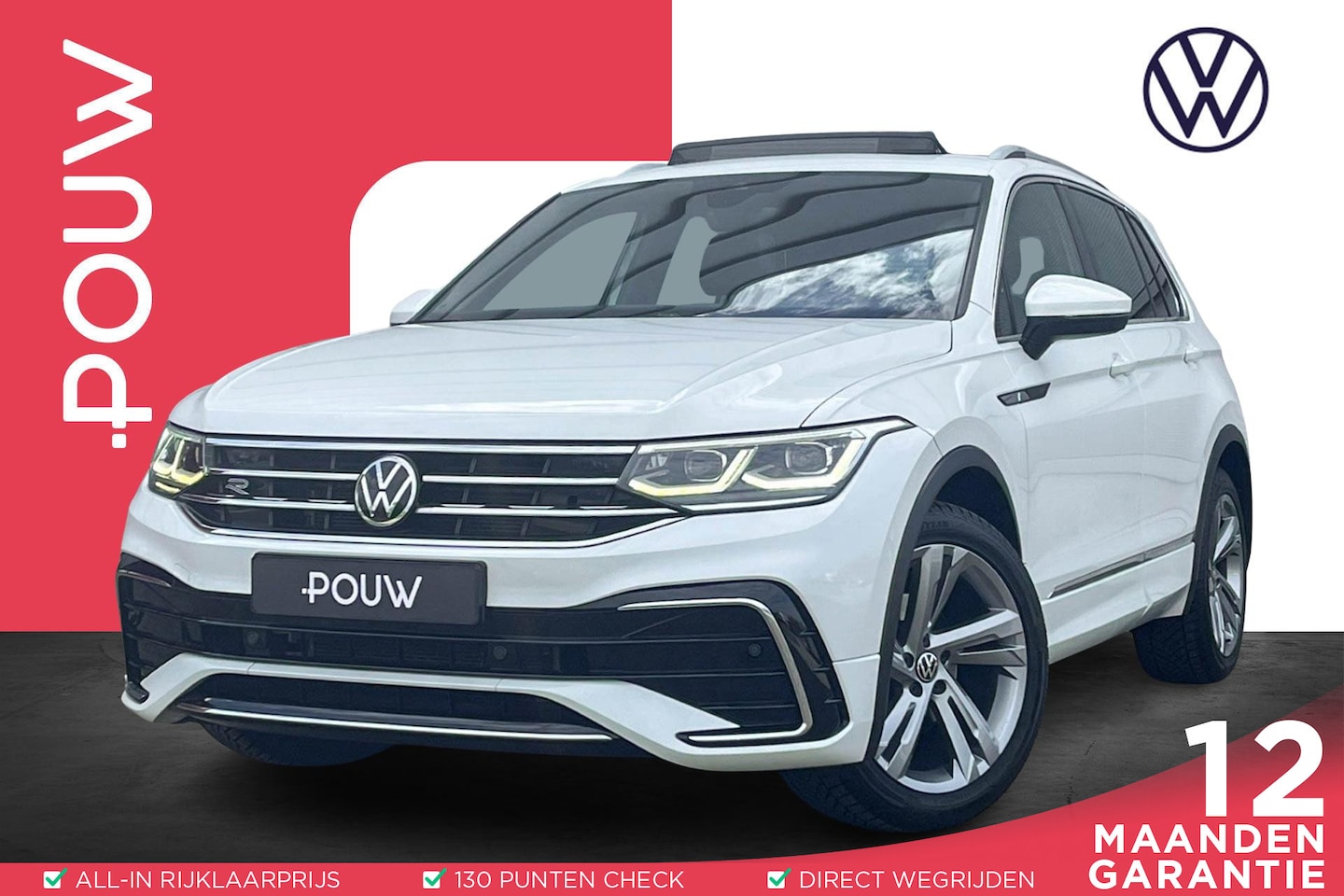 Volkswagen Tiguan - 1.5 TSI 150pk DSG R-Line Business+ | Trekhaak | Panoramadak | Camera - AutoWereld.nl