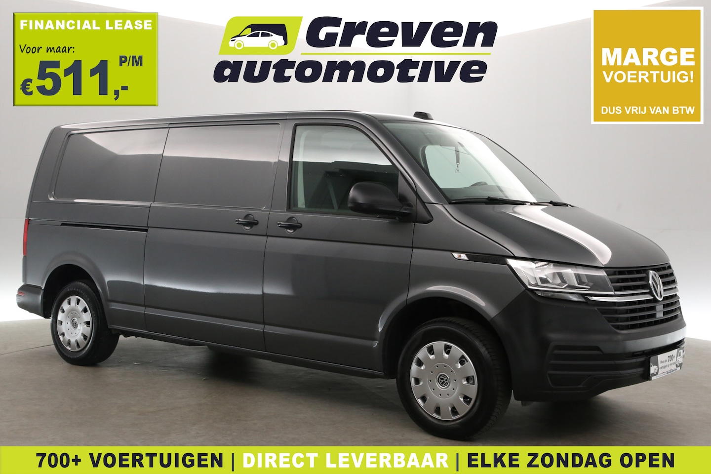 Volkswagen Transporter - 2.0 TDI L2H1 150PK | Marge | Aut. | Airco | Adap. Cruise | Carplay | Camera | 3 Zits | Tre - AutoWereld.nl