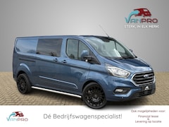 Ford Transit Custom - 2.0 TDCi 130PK Dubbel Cabine L2 / Airco / Dubbele Schuifdeur / Trekhaak / Cruise