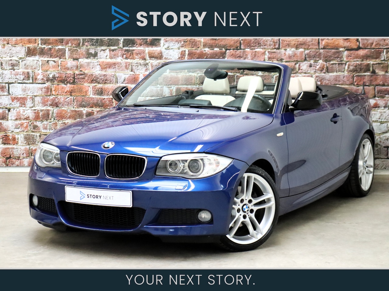 BMW 1-serie Cabrio - 120i High Executive M Sport Pakket Automaat / Navigatiesysteem Professional / Leder / Xeno - AutoWereld.nl