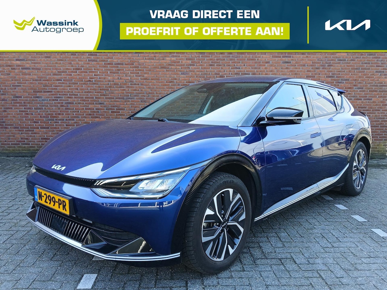 Kia EV6 - 58kWh 169pk RWD EV6 |SOH 96%| Trekhaak | Navigatie | Camera | Lederen bekleding | - AutoWereld.nl