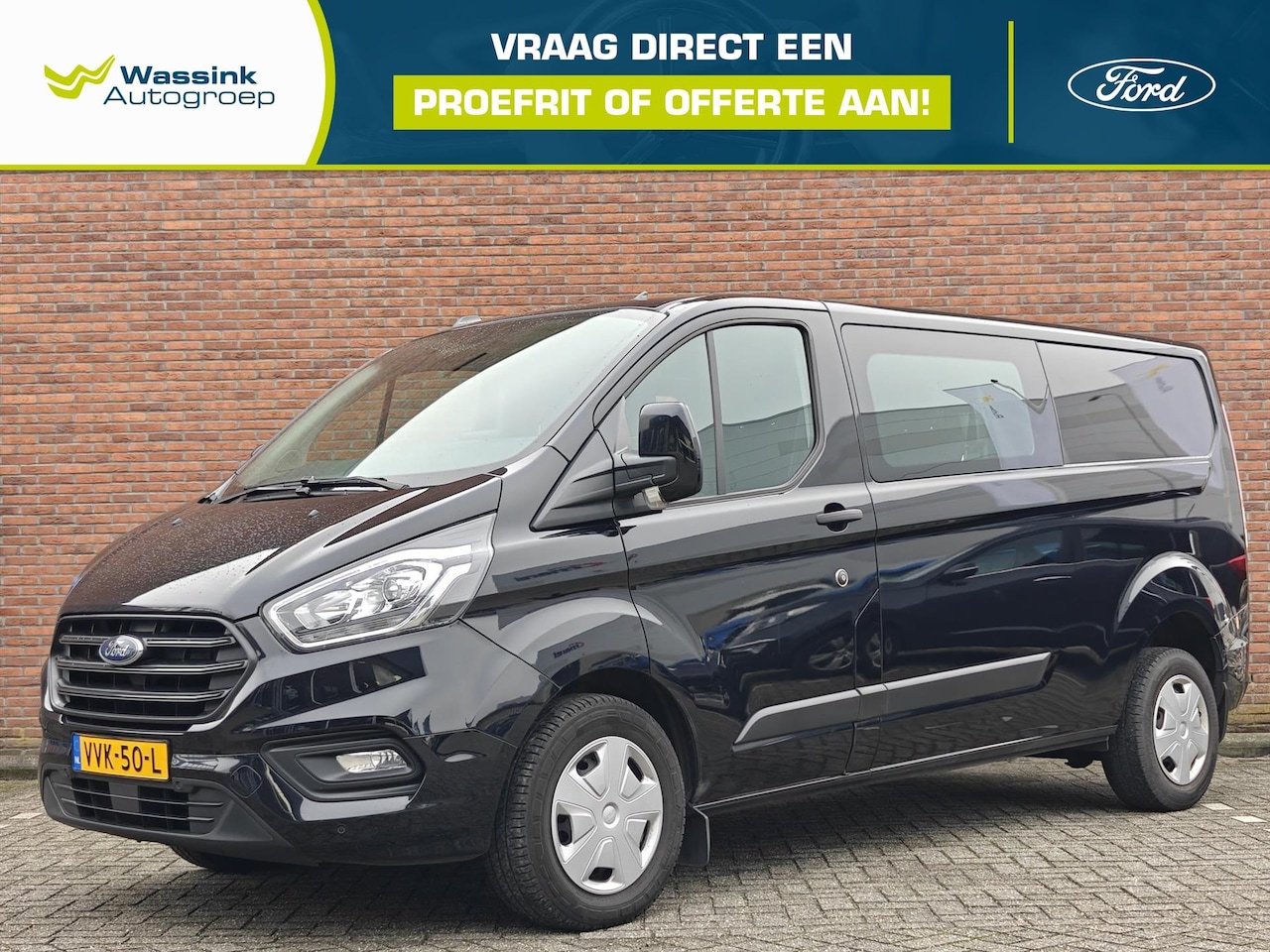 Ford Transit Custom - GBDC 2.0 TDCi 130PK 320 L2H1 Trend | Automaat | Dubbele Cabine | Navigatie | Carplay | And - AutoWereld.nl