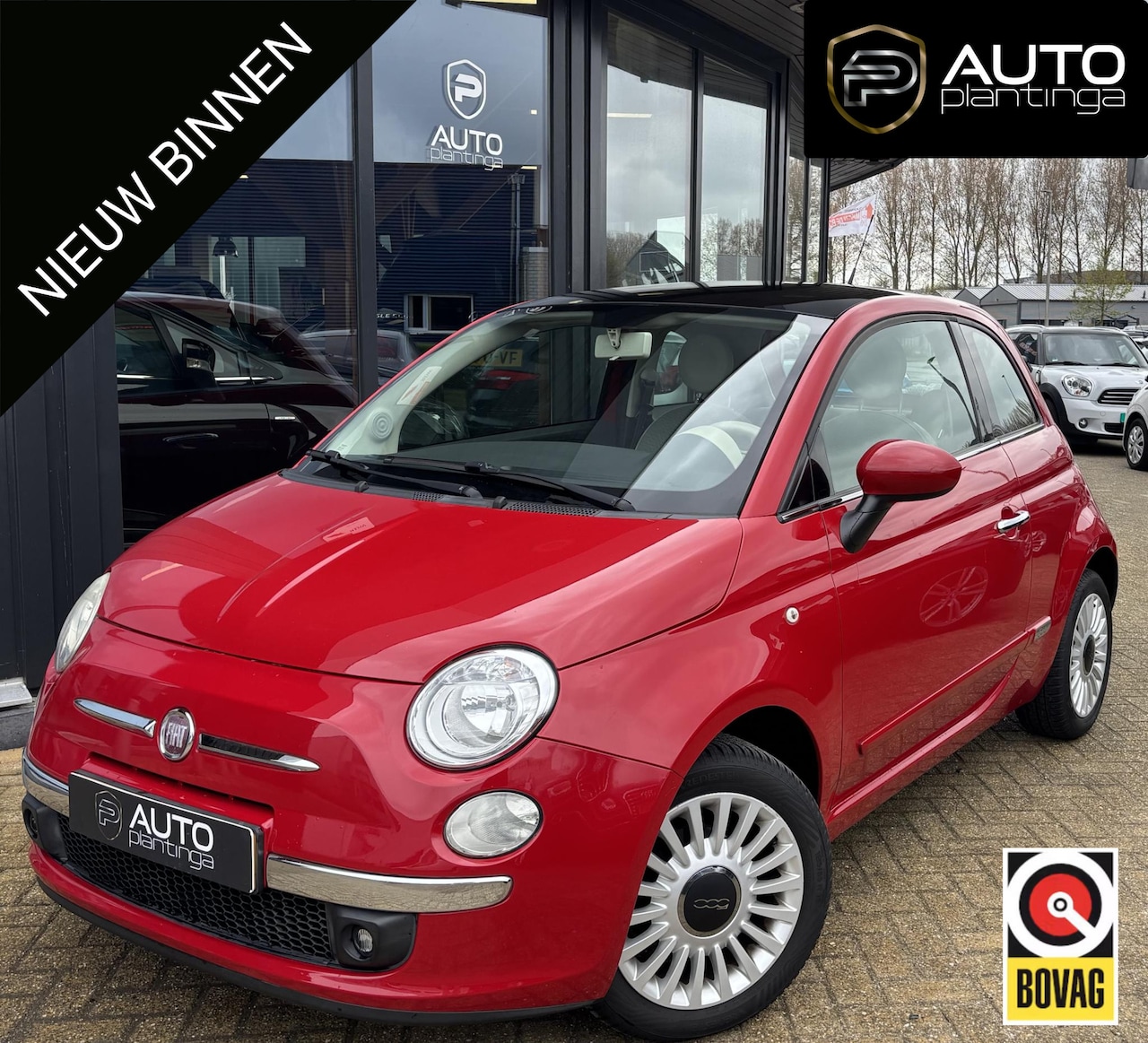 Fiat 500 - 1.2 Bicolore | Zeer Nette Staat | D Riem is Vervangen | Onderhoudshistorie | PANO | Airco - AutoWereld.nl
