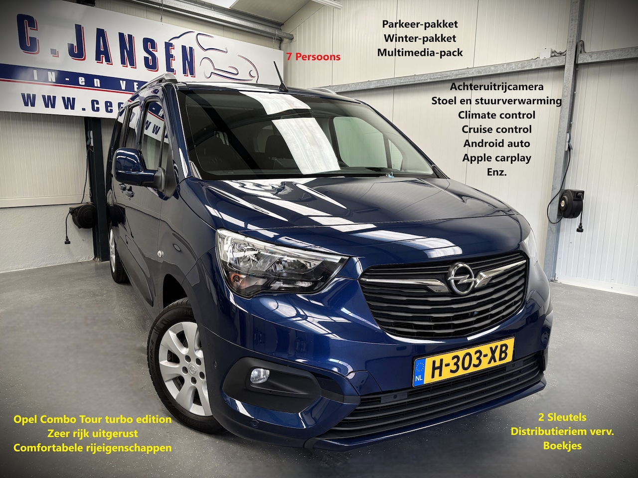 Opel Combo Tour - 1.2 Turbo L2H1 Edition 7p. Distributieriem verv! Vol opties! | Achteruitrijcamera | Apple - AutoWereld.nl