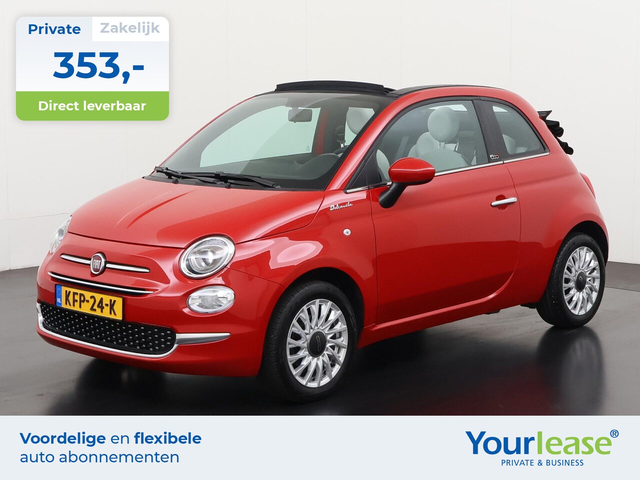 Fiat 500 C - 1.0 Hybrid Dolcevita | All-in 353,- Private Lease | Direct uit voorraad - AutoWereld.nl