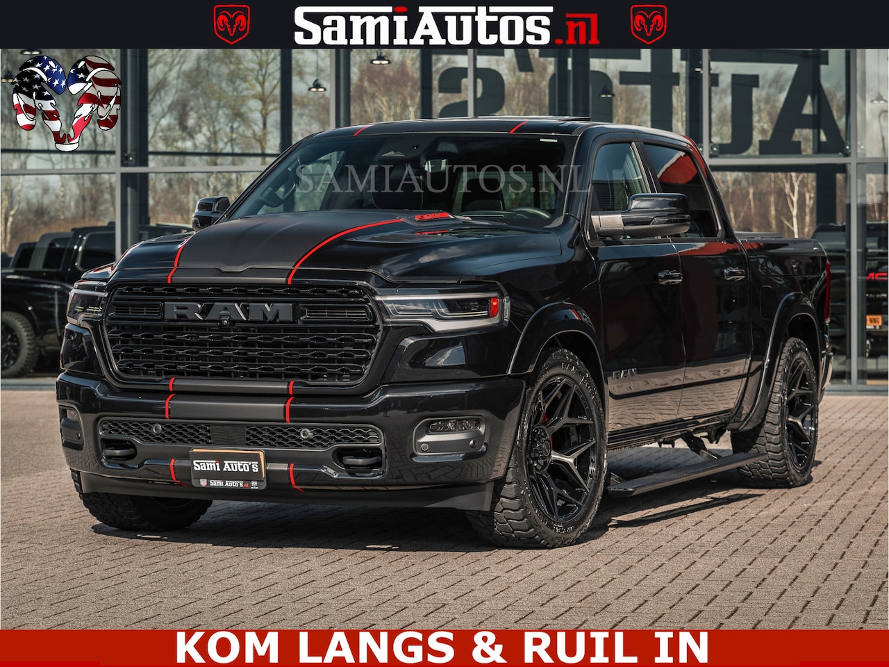 Dodge Ram Pick Up - HULK | Limited Night H.O 540HP 706Nm | Massage + Full Option | De Meest Luxe en Volle in z - AutoWereld.nl