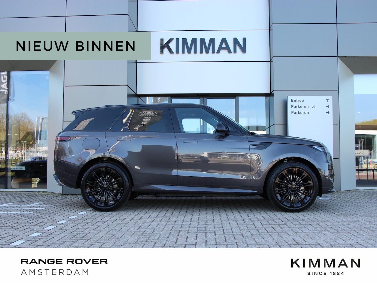 Land Rover Range Rover Sport - P460e Momentum Edition PHEV | Charente Grey | clear site binnen spiegel | 23 inch glos bla - AutoWereld.nl