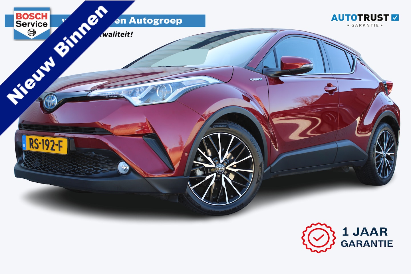 Toyota C-HR - 1.8 Hybrid Style | Incl. 12 maanden garantie | Adaptieve cruise control | Lane assist | JB - AutoWereld.nl
