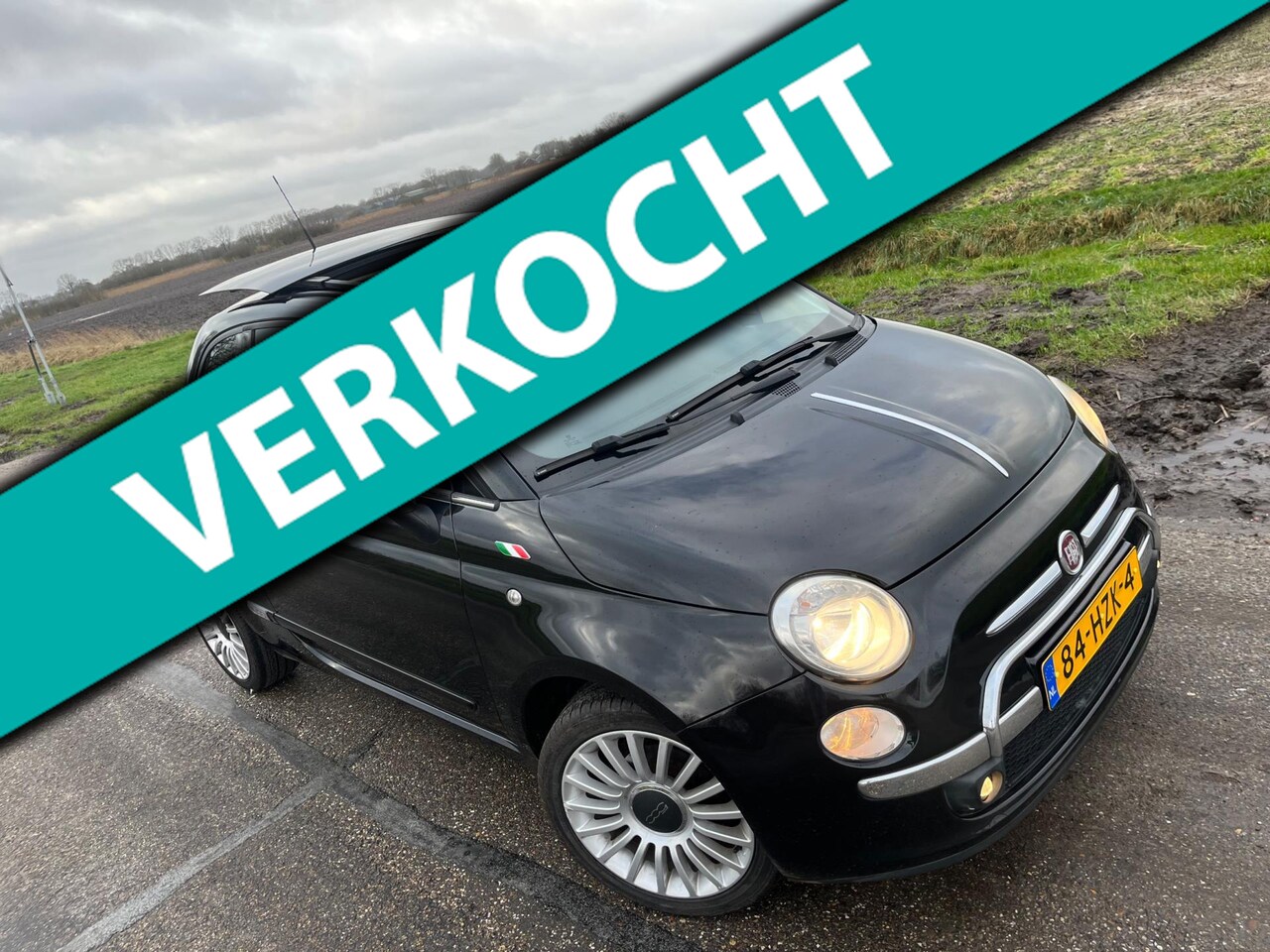 Fiat 500 - 1.2 / automaat- open dak - rood leder - AutoWereld.nl