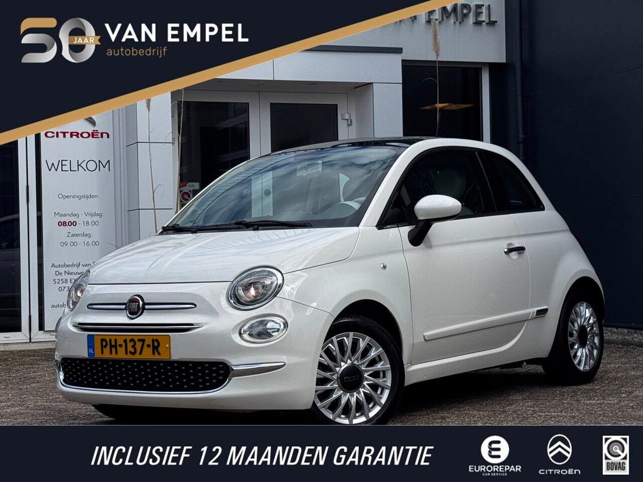 Fiat 500 - 1.2 Lounge | Panoramadak | Facturen onderhoud aanwezig | NL-Auto | Airco | Bluetooth | - AutoWereld.nl