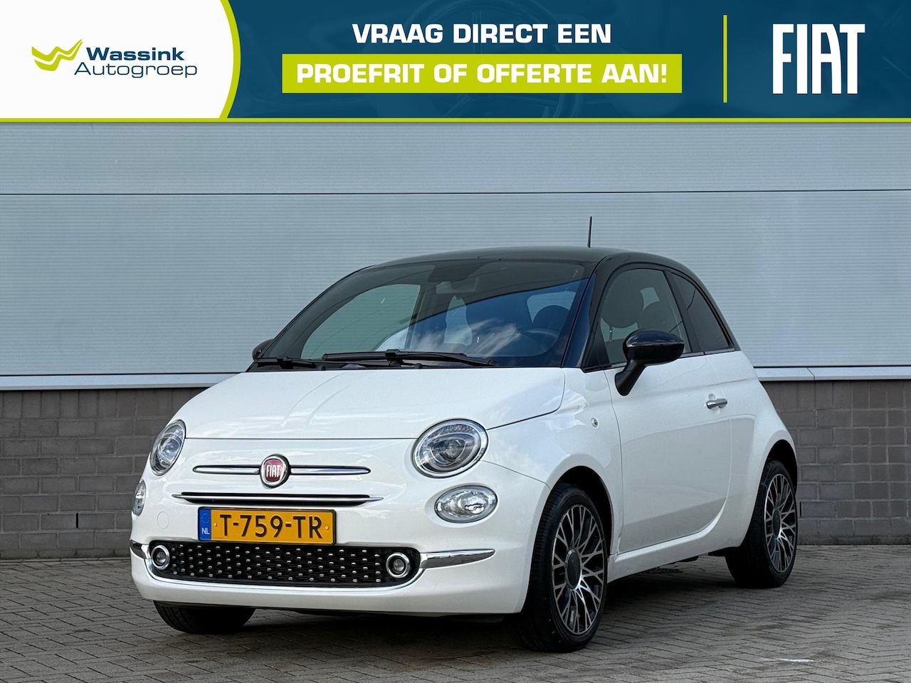 Fiat 500 - 1.0 Hybrid 70pk | Cruise Control | Apple Carplay | Panorama Dak | Parkeersensoren Achter | - AutoWereld.nl