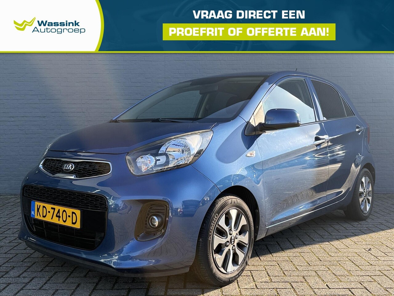 Kia Picanto - 1.0 CVVT 66 PK 5D ComfortPlusLine Navigator | Navigatie | Achteruitrij Camera | Cruise Con - AutoWereld.nl