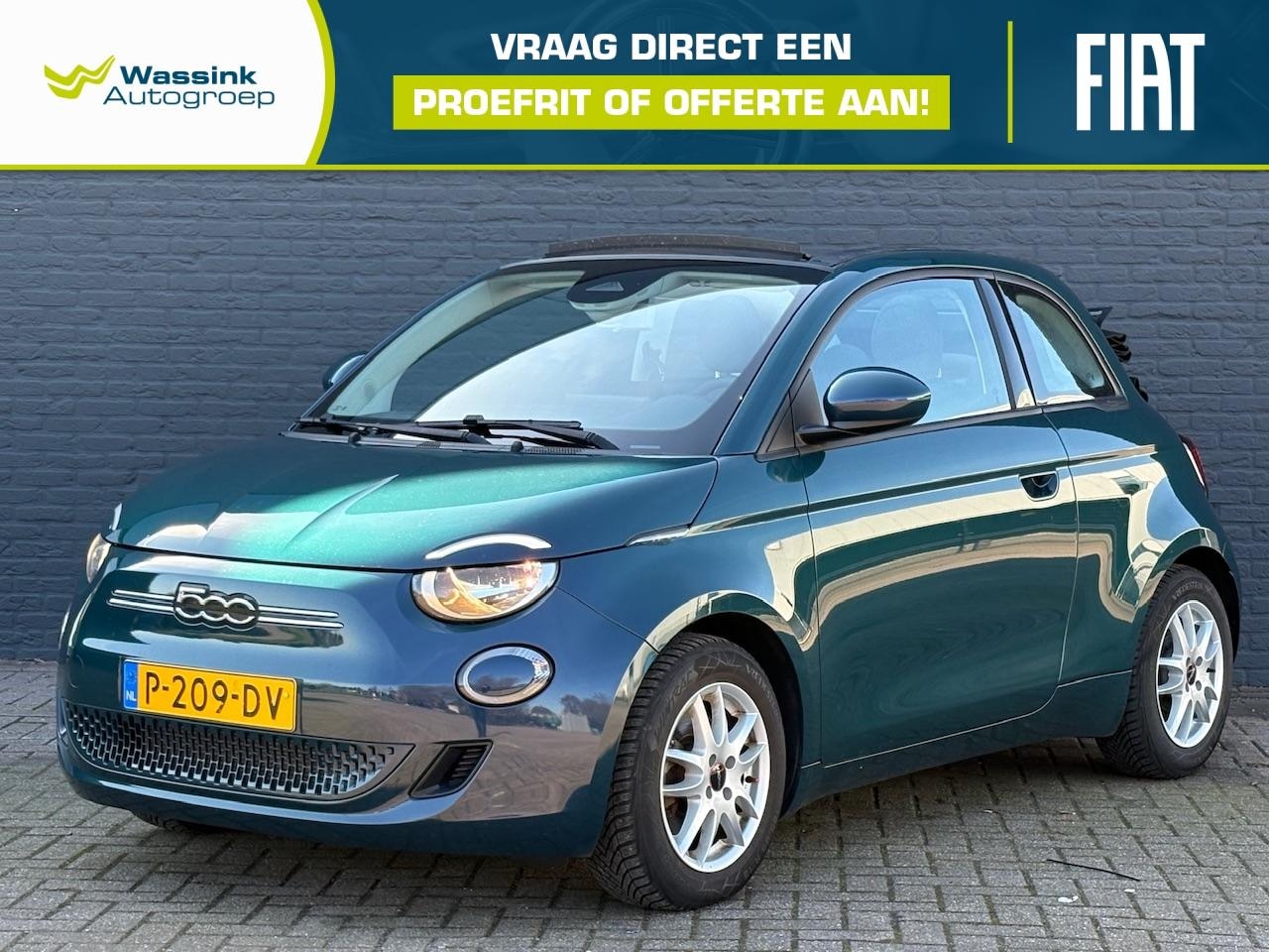 Fiat 500e - 42kWh 118pk Aut | 1e Eigenaar | WLTP 320km | Cabrio | Apple CarPlay | Lane Assist | Cruise - AutoWereld.nl