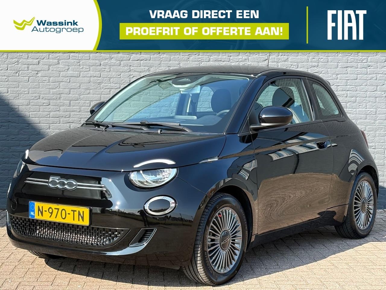 Fiat 500 - 24kWh 70pk Aut Action | 190 Km WLTP | CarPlay | Stoelverwarming voor | Parkeersensoren Ach - AutoWereld.nl