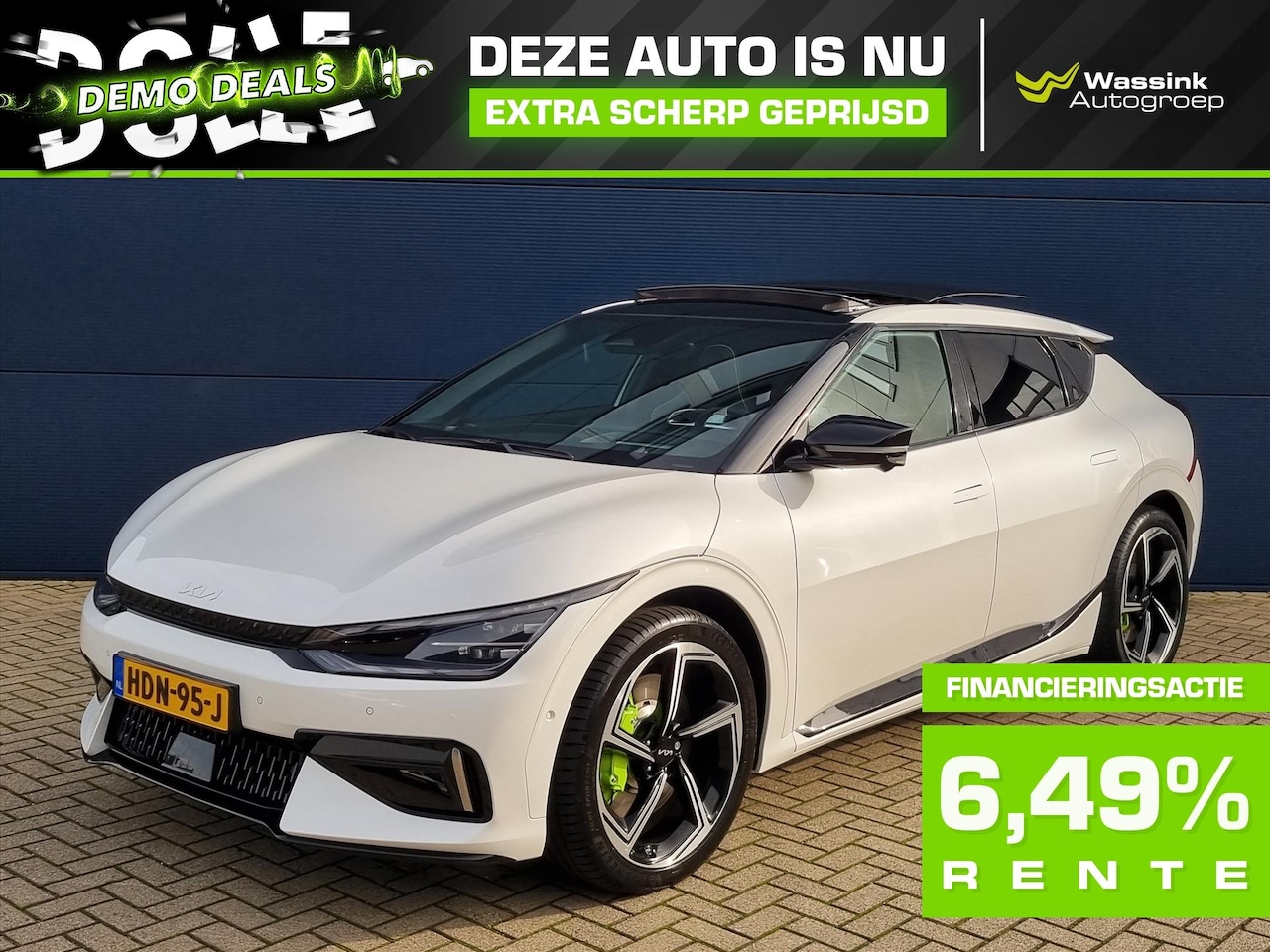 Kia EV6 - DEMO DEAL I 77,4kWh 585pk AWD GT | LED | Meridian Audio | Navigatie | 360 camera | Panoram - AutoWereld.nl
