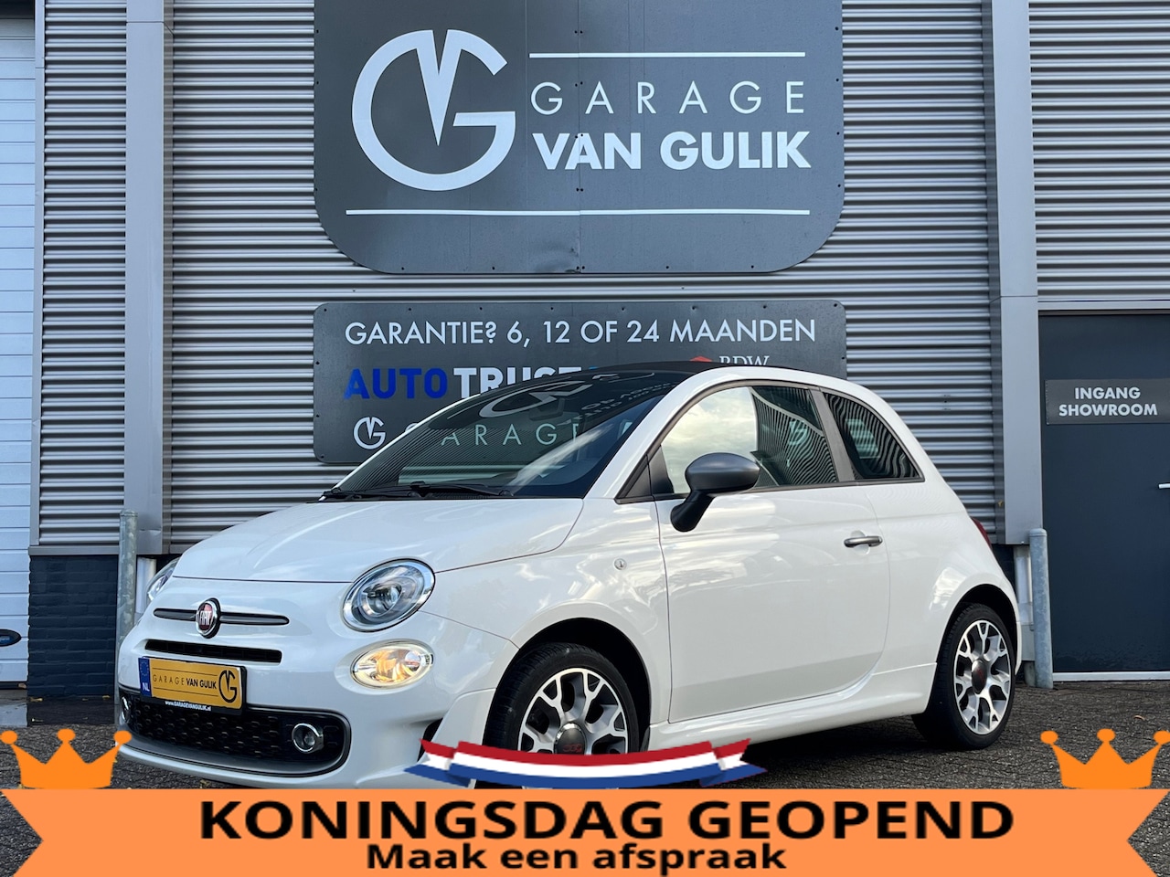 Fiat 500 - 1.2 Cabrio 69PK Trekhaak,CarPlay,Airco,Cruise,Isofix,ElektrRamen+Spiegels,Pdc,Led,Usb,Lmv, - AutoWereld.nl