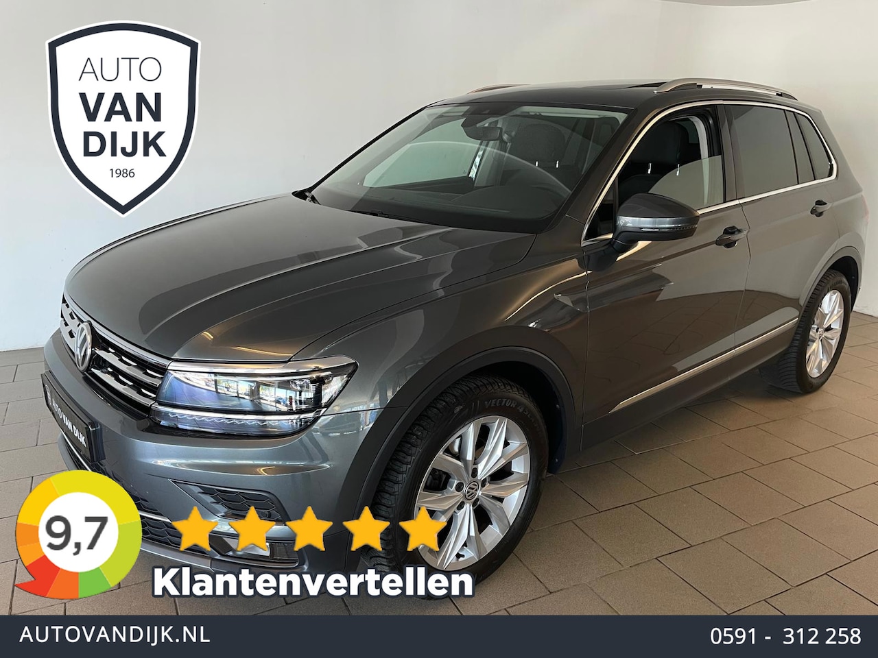 Volkswagen Tiguan - 1.4 TSI ACT Highline Business AUTOMAAT PANO NAVI BT CRUISE BLUETOOTH ELEK RAMEN CENT VERG - AutoWereld.nl