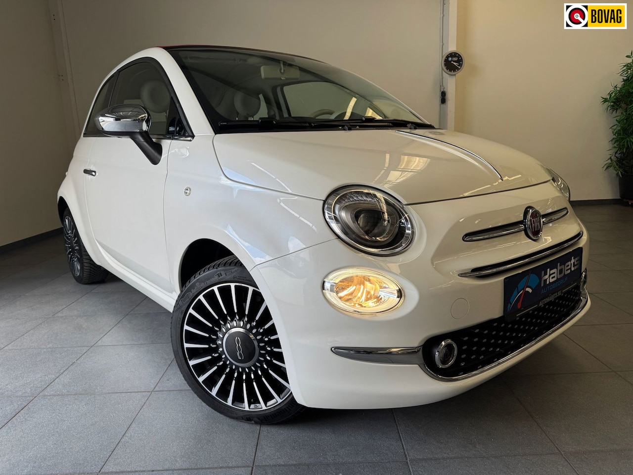 Fiat 500 C - 1.2 Cabrio/Parelmoer/carplay/navi/16 inch/Led/Mirror edition - AutoWereld.nl