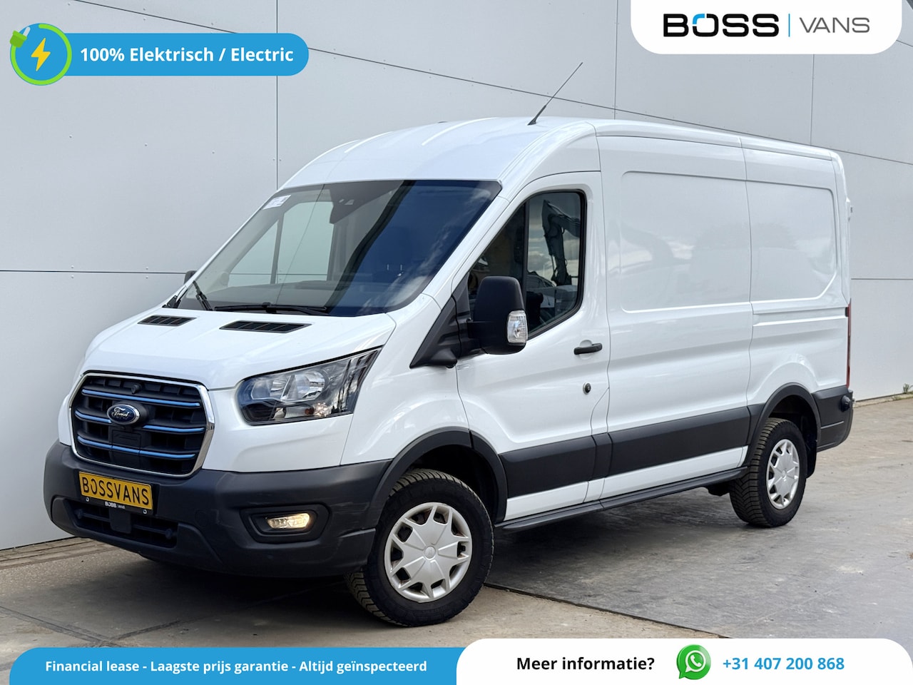 Ford E-Transit - 68kWh 184PK L2H2 317km WLTP 95,7% (SOH) BEV Snelladen Cruise control Climate control Carpl - AutoWereld.nl