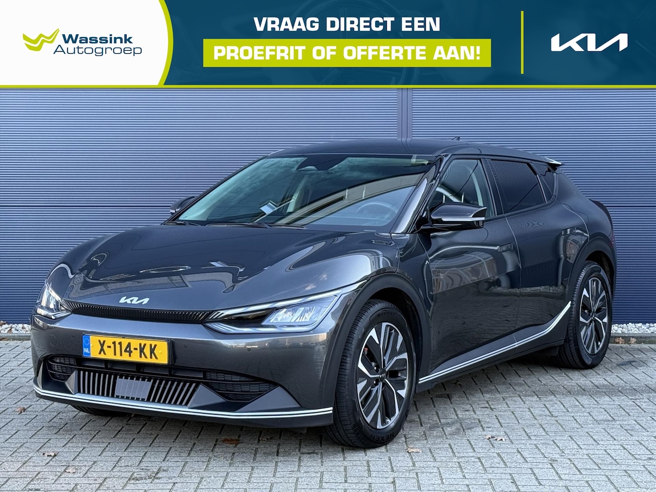 Kia EV6 - 58kWh 169pk RWD Light Edition | Trekhaak | SOH 99% I Navigatie | Stoel/stuur verwarming | - AutoWereld.nl