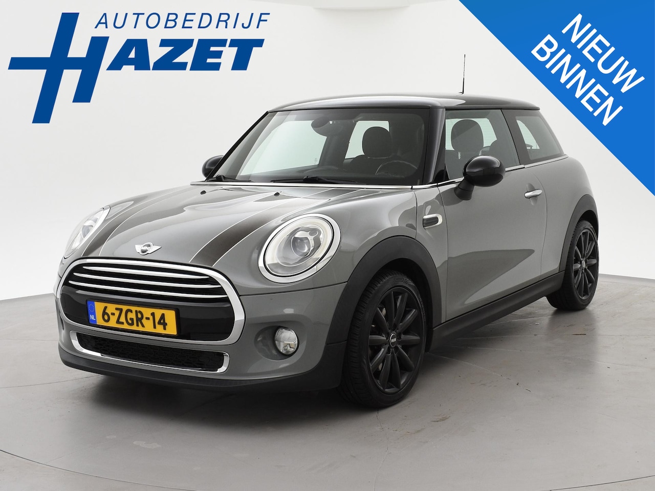 MINI Cooper - Mini 1.5 PEPPER *MOONWALK GREY* + STOELVERW. | NAVIGATIE BREEDBEELD | SPORTSTOELEN | LED | - AutoWereld.nl