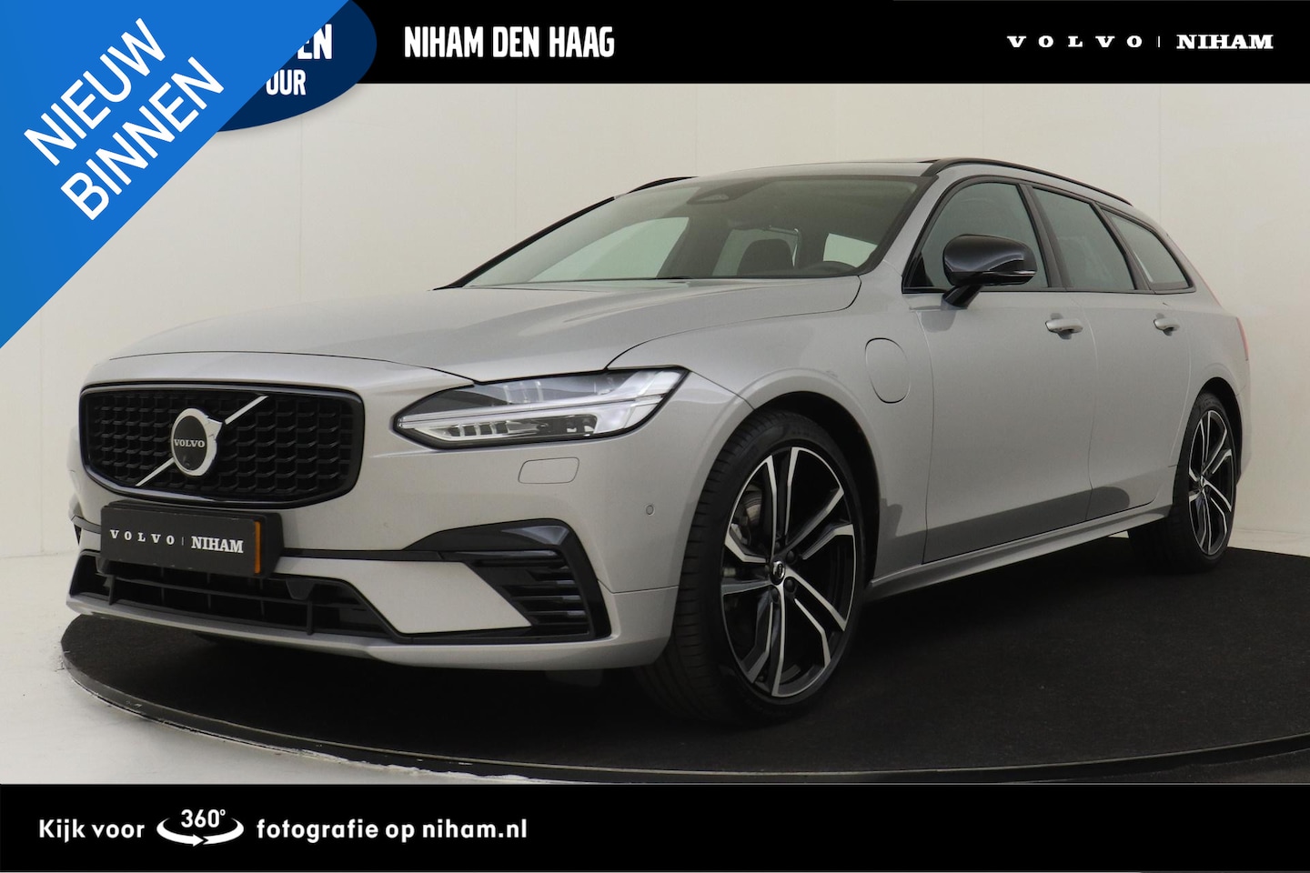 Volvo V90 - T8 PLUG-IN HYBRID AWD ULTRA DARK -PANO.DAK|HARMAN/KARDON|LUCHTVERING|360°CAM|HEAD-UP DISP. - AutoWereld.nl