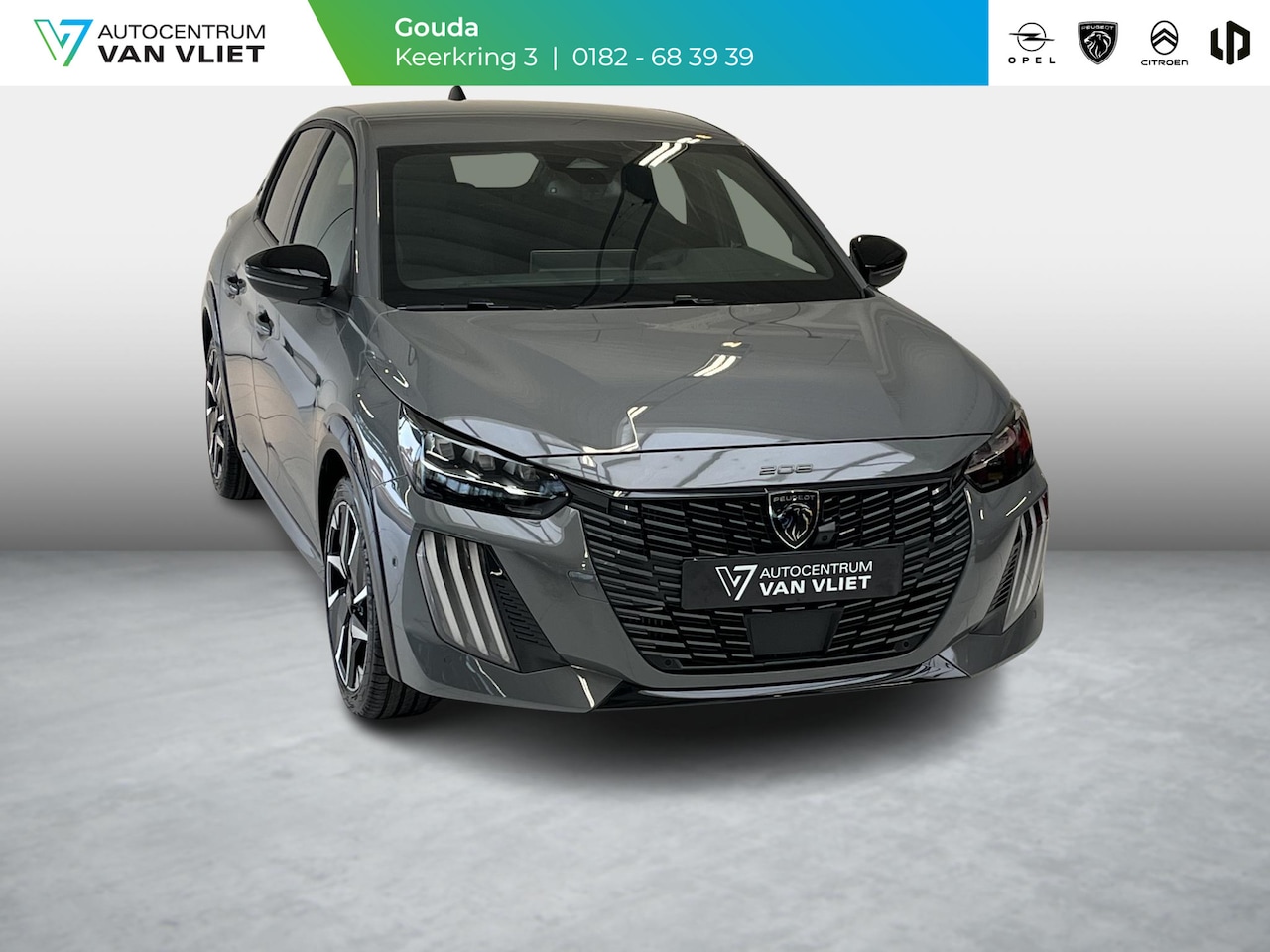 Peugeot 208 - 1.2 Hybrid 110 e-DCS6 GT Vision en navigation pack, Drive assist plus pack, Gris Selenium - AutoWereld.nl
