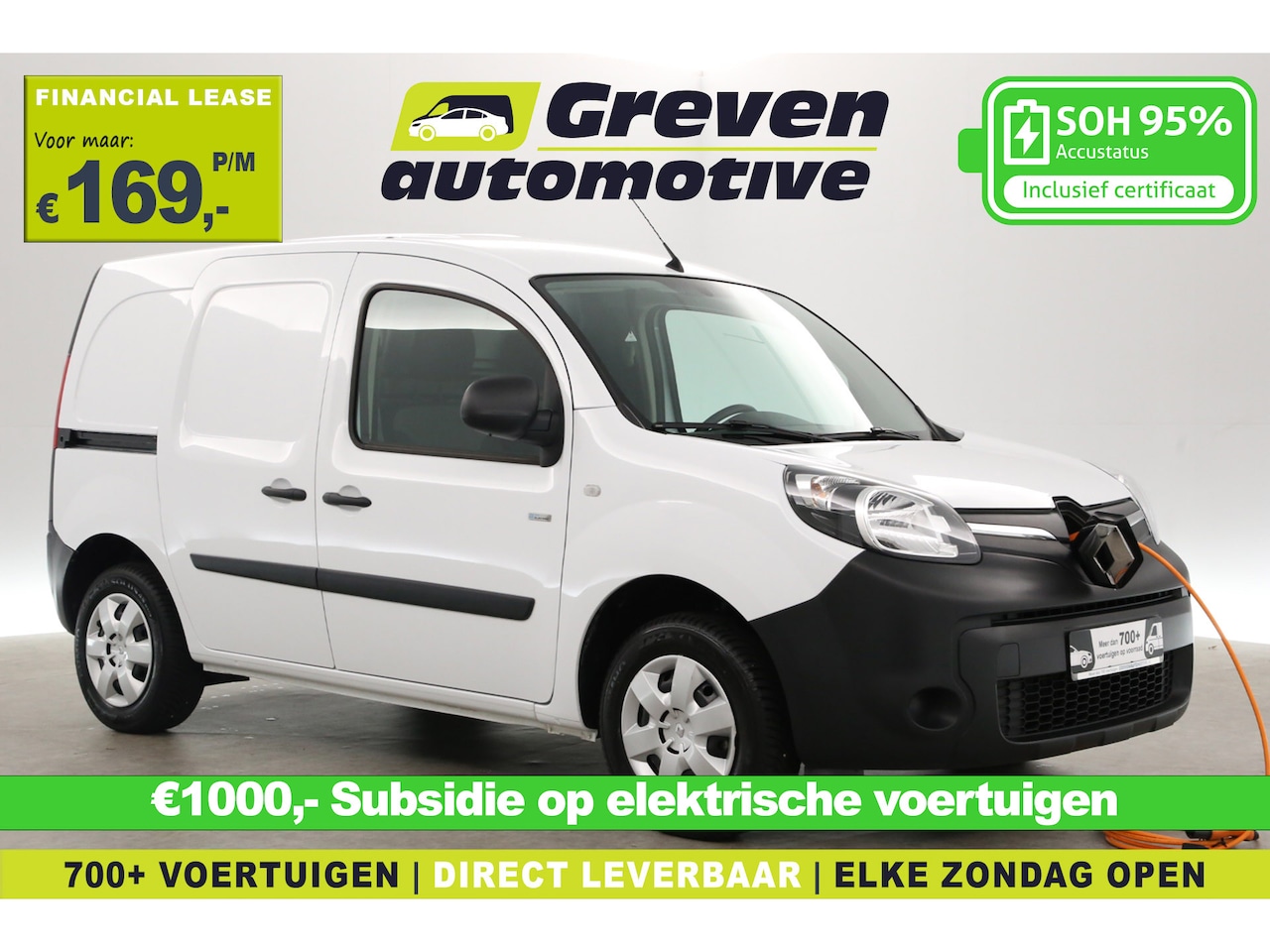 Renault Kangoo - Z.E. Huur Accu | SOH 95% | Airco | Cruise | Camera | Carplay | Parkeersens. - AutoWereld.nl