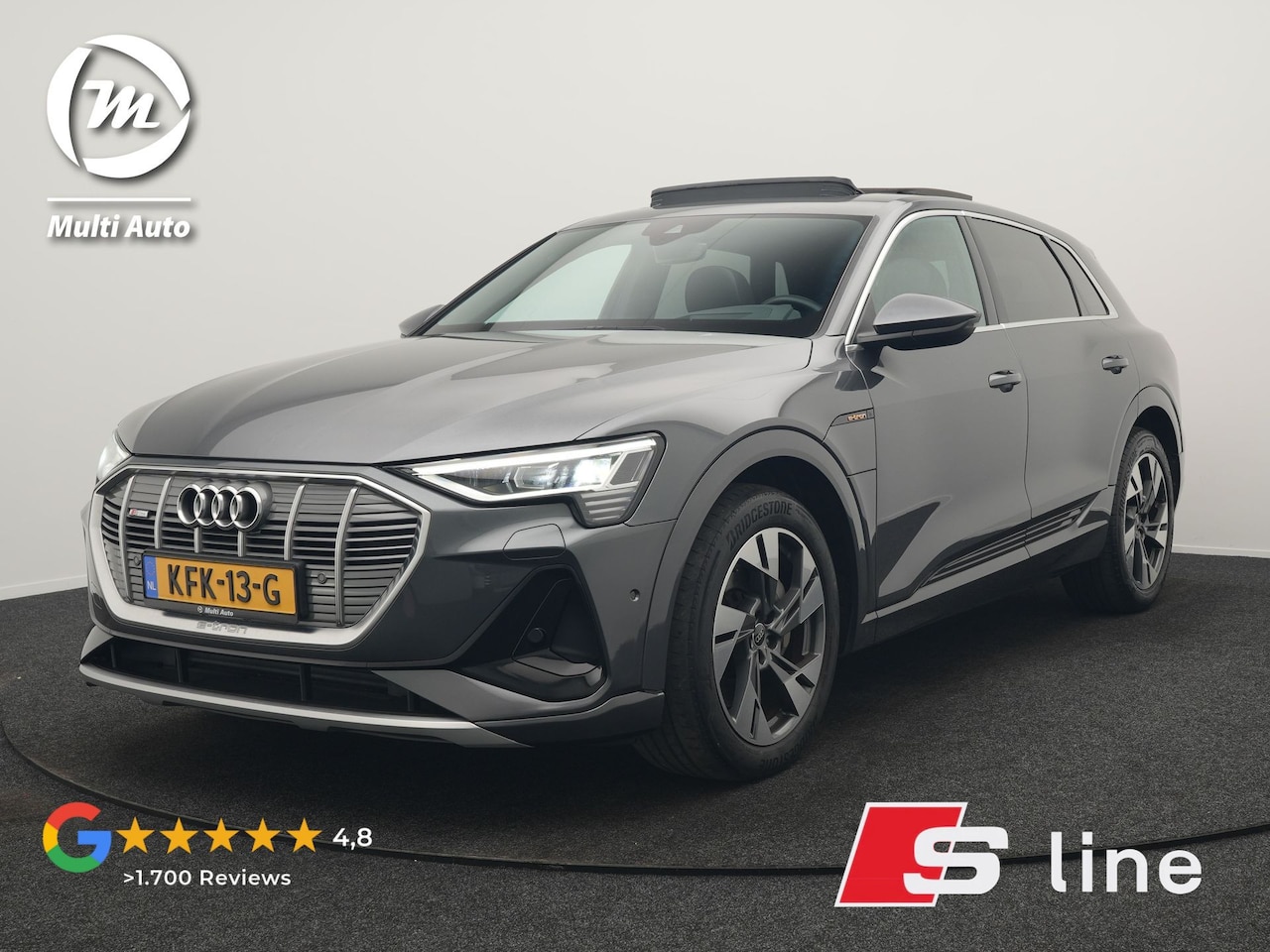 Audi e-tron - 50 Quattro 2x S Line 313pk Dealer O.H INCL BTW | Luchtvering | Panodak | Head Up | Adaptiv - AutoWereld.nl