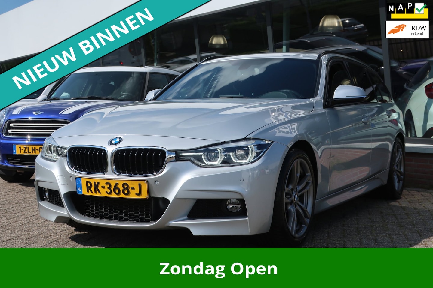 BMW 3-serie Touring - 318i Corp Lease Hig Exe. M-Sport LED_LEDER_PRO-NAVI_PDC V+A_18-INCH. - AutoWereld.nl